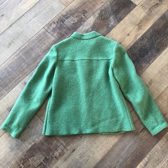 Dusty light green boiled wool Lands End jacket - Picture 2 of 7